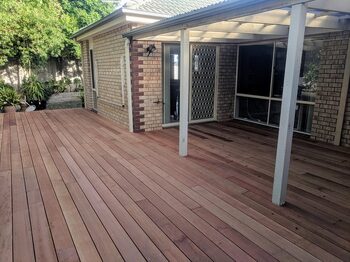Completed outdoor living deck