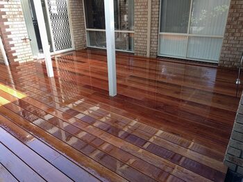Completed outdoor living deck