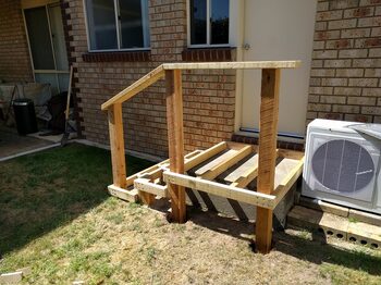 Door steps before construction