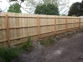 Fence construction project