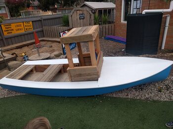 Timber play boat