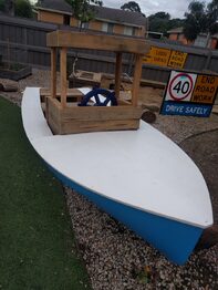 Timber play boat