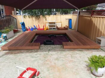 Timber sandpit